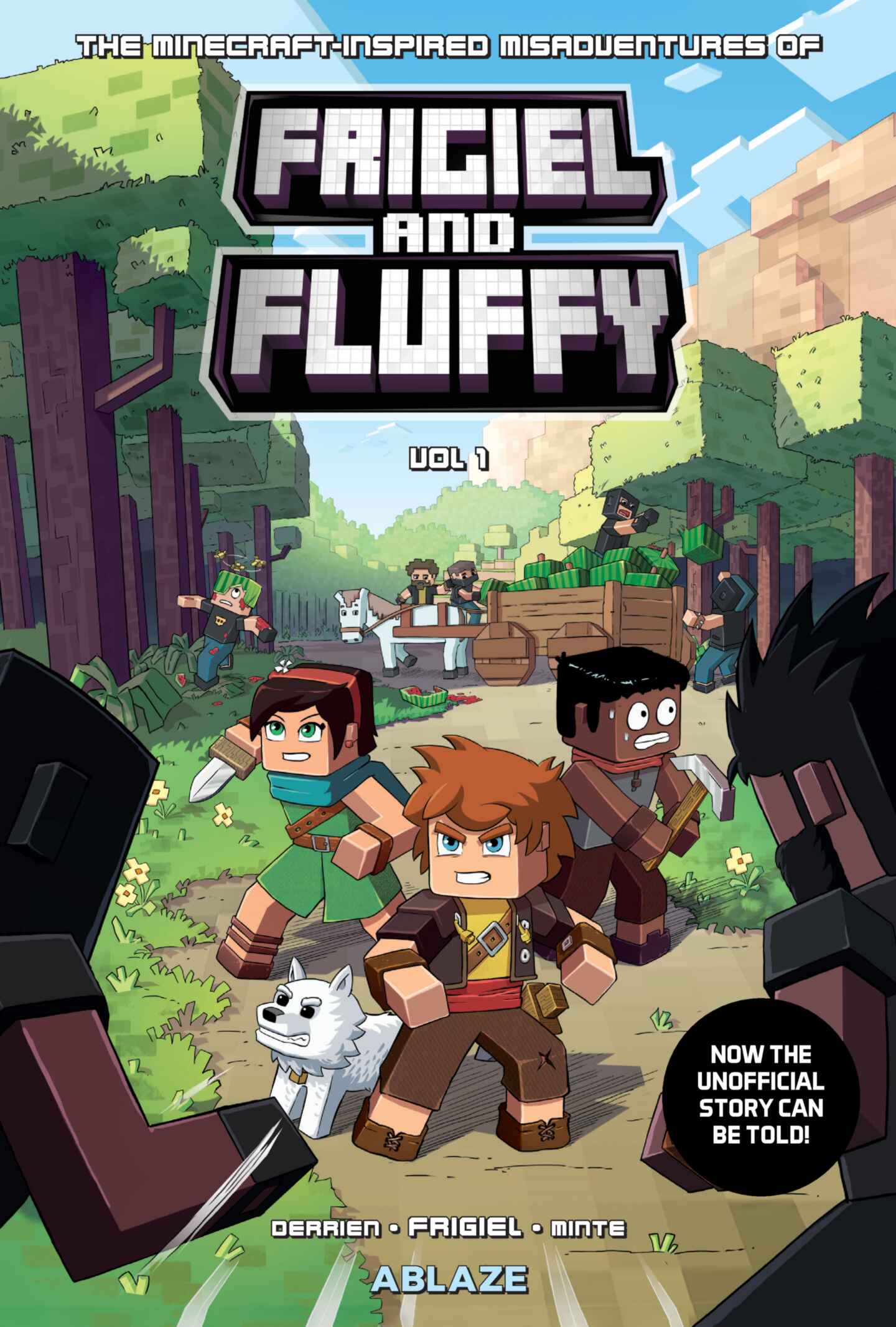 cover for The Minecraft-inspired Misadventures of Frigiel and Fluffy, Volume 1