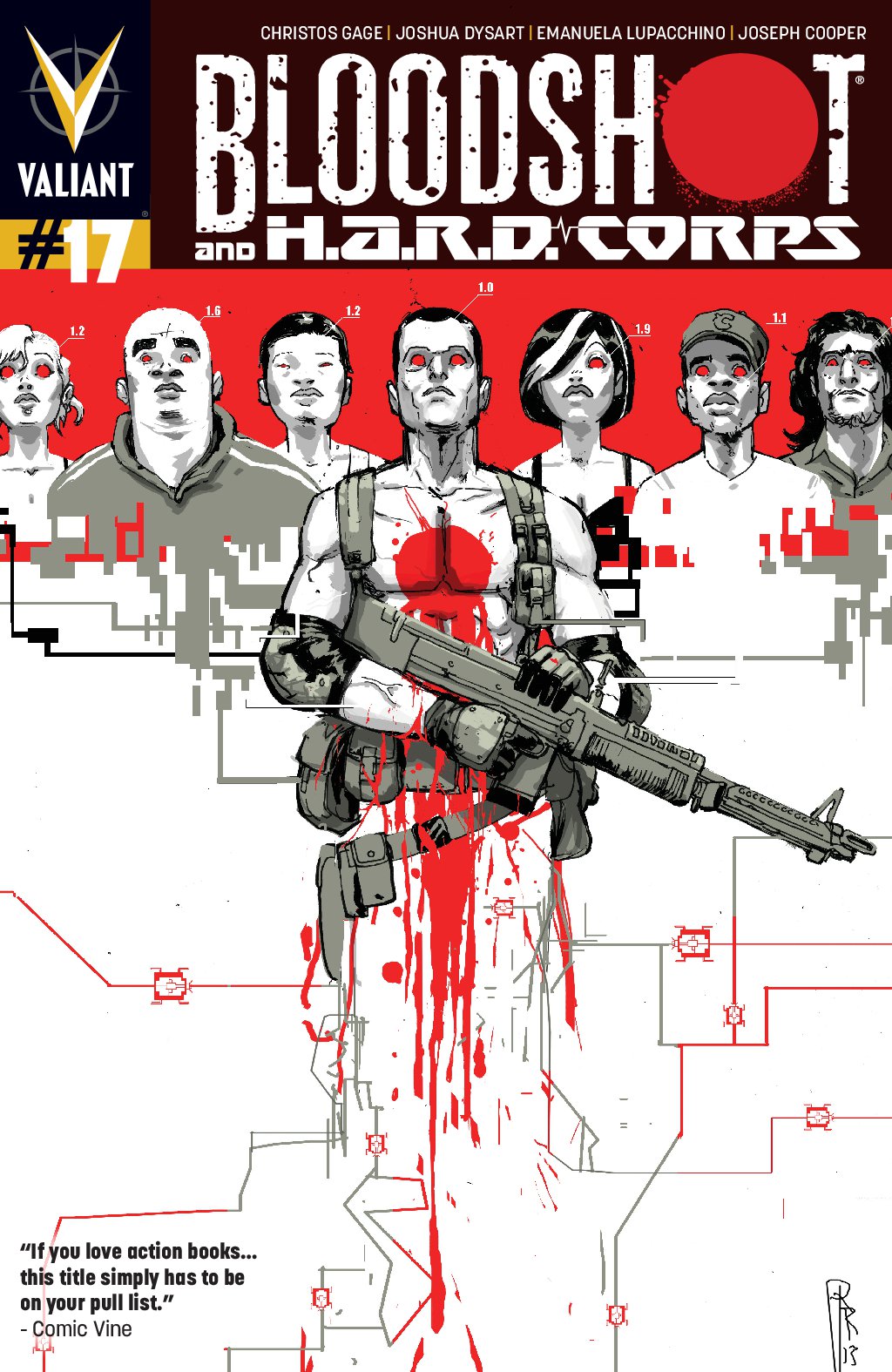 cover for Bloodshot and H.A.R.D. Corps #17